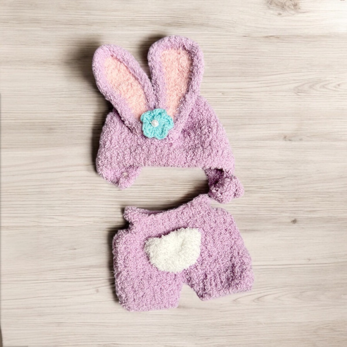 Transform your Labubu doll into the cutest bunny with this StellaLou Bunny costume outfit! Featuring the iconic purple rabbit from Duffy and Friends, this handmand outfit fits Labubu versions 1, 2, and 3. Ship worldwide with fast shipping. (Labubu figure not included.), StellaLou Bunny costume style - Handmand Labubu Doll Outfit