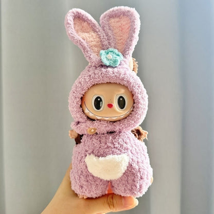 Transform your Labubu doll into the cutest bunny with this StellaLou Bunny costume outfit! Featuring the iconic purple rabbit from Duffy and Friends, this handmand outfit fits Labubu versions 1, 2, and 3. Ship worldwide with fast shipping. (Labubu figure not included.) StellaLou-bunny-costume_style_-_Handmand_Labubu_Doll_Outfit