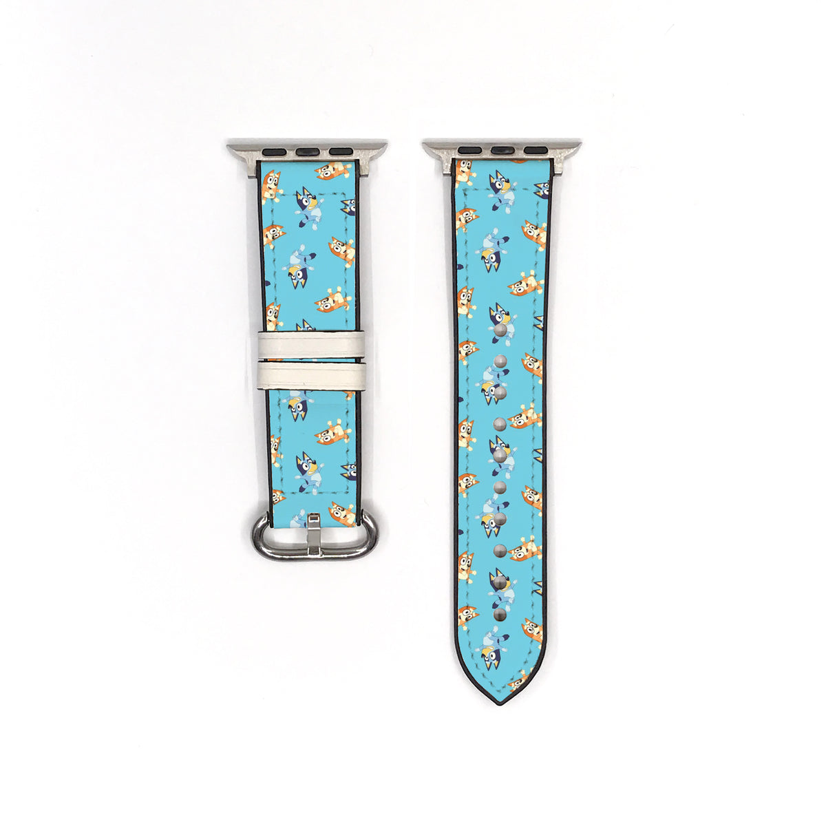 Bluey "Heeler Family Fun" Hybrid Leather & Silicone Apple Watch Band - 1046