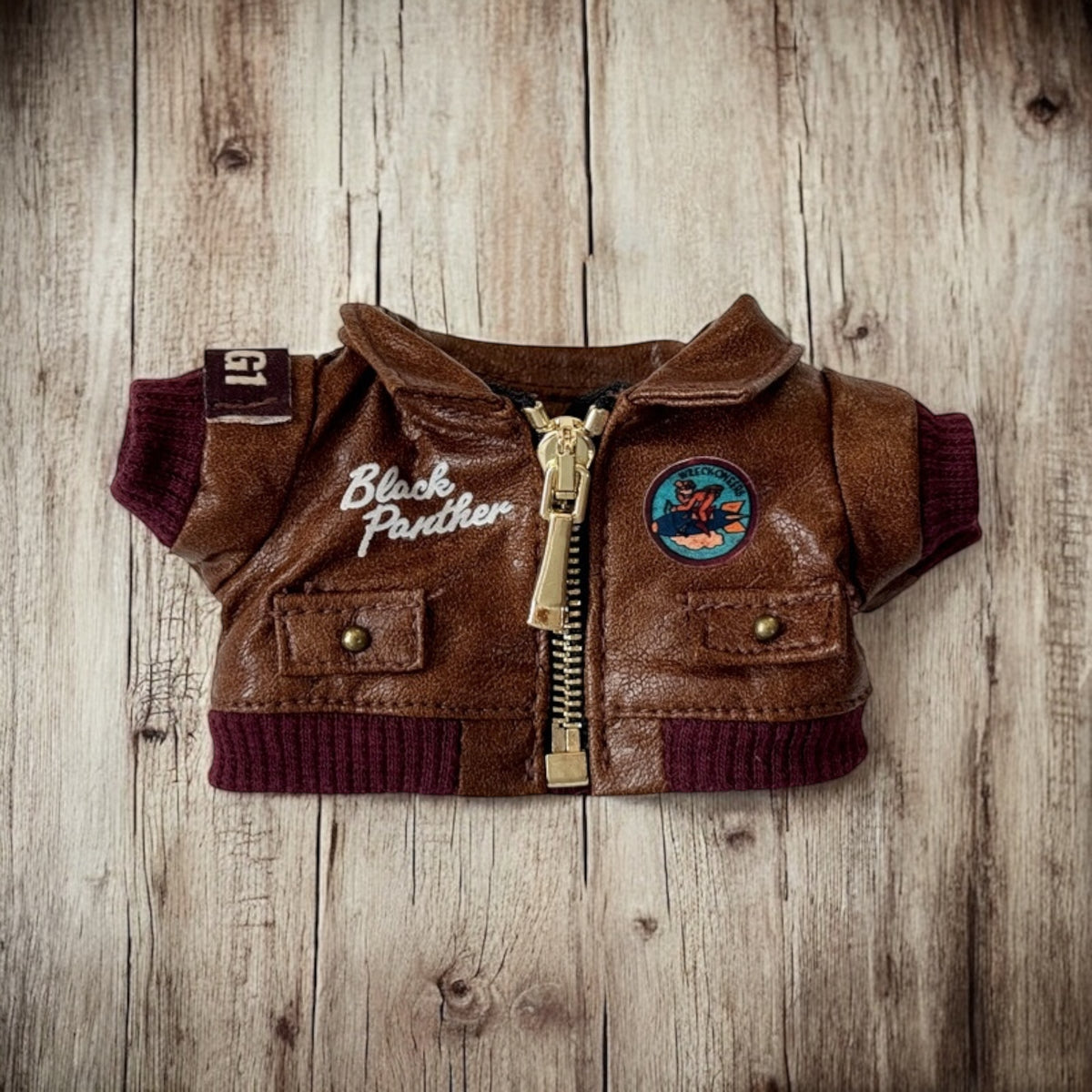 Aviator Vibes Leather Set Outfit - Handmand compatible with Labubu Doll