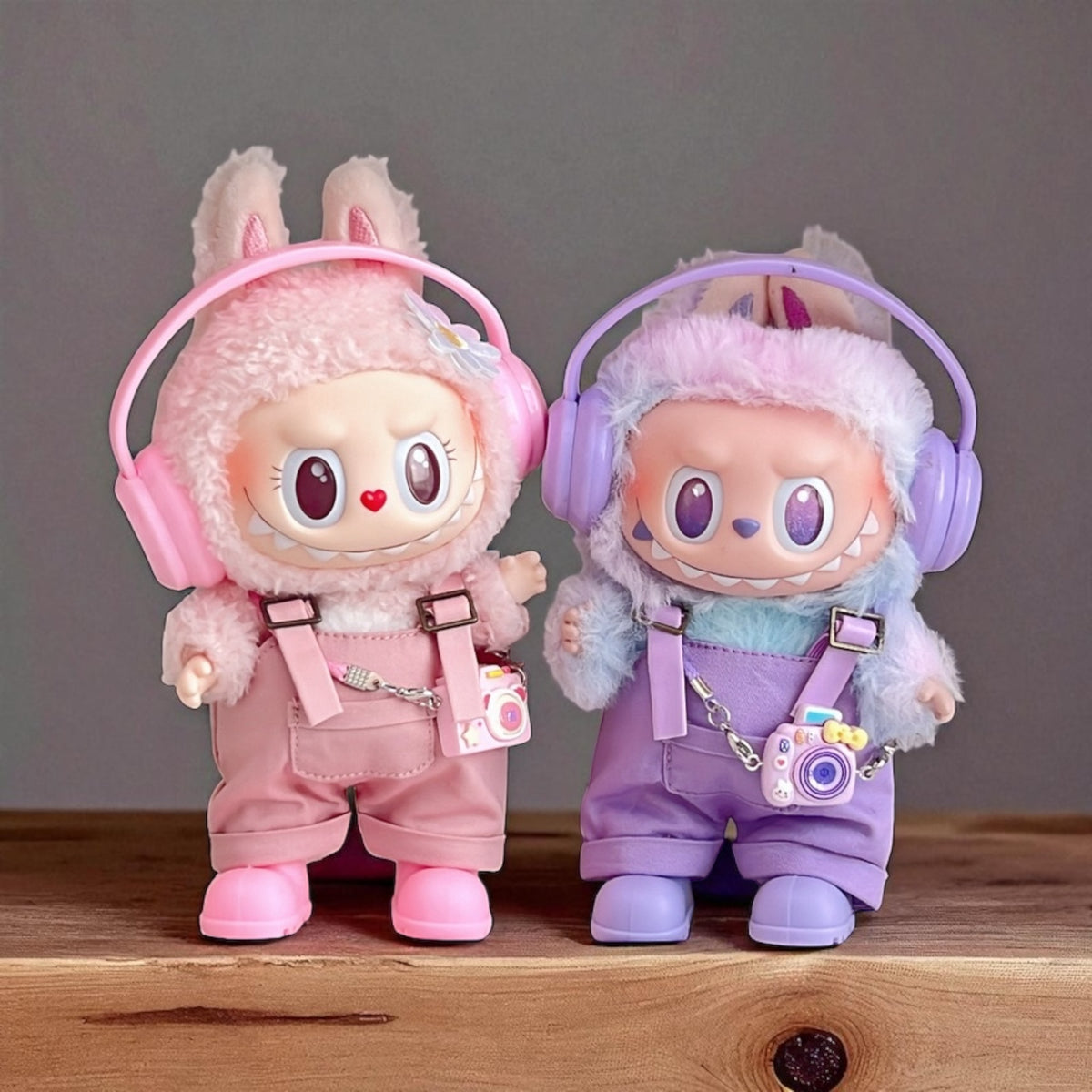 Handmand Labubu Doll Pastel Dungaree style Outfit
